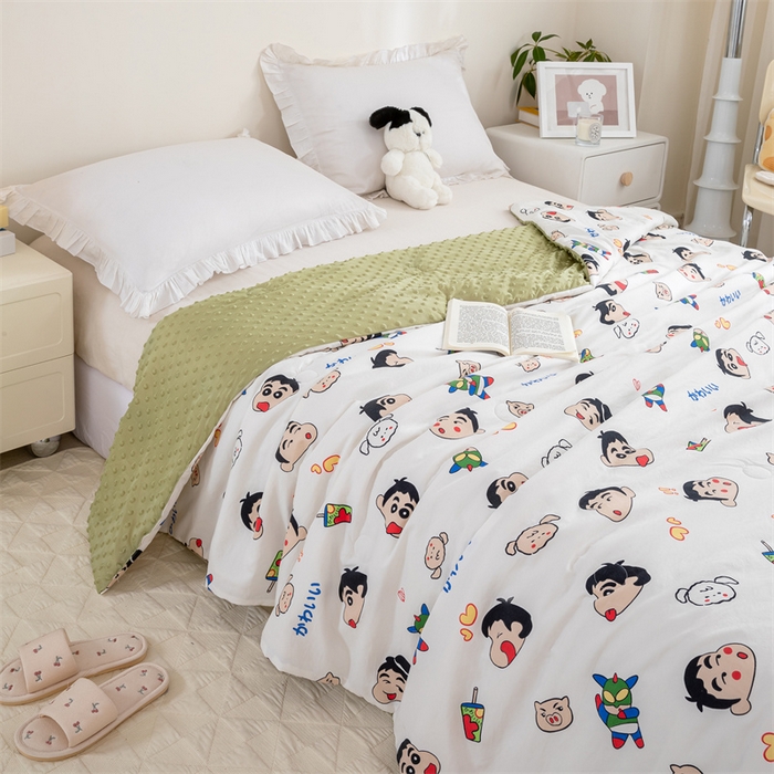 91家纺网 家纺一手货源 找家纺 （总）芯元素 2024新款A类水洗棉凉豆豆夏被