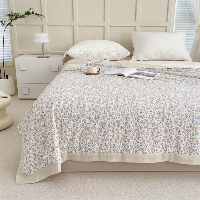 91家纺网 家纺一手货源 找家纺 青螺家纺2024新款50S天丝夏凉被 满底玫瑰