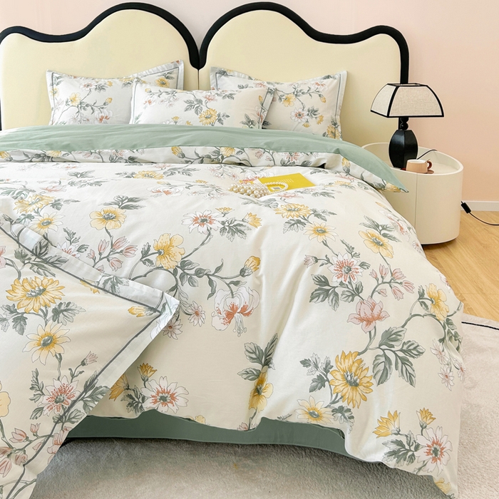 91家纺网 家纺一手货源 找家纺 橙艺家居 2024新款铂金云棉四件套 梦暖