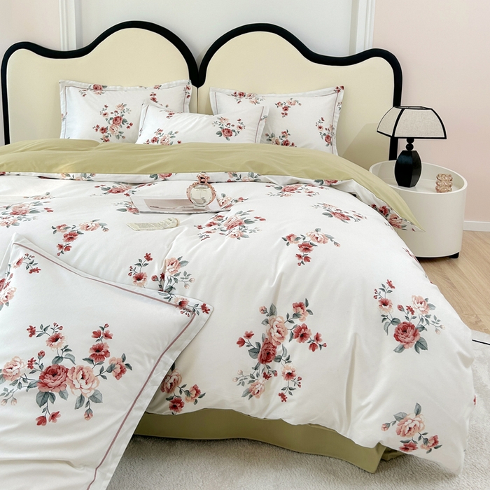 91家纺网 家纺一手货源 找家纺 橙艺家居 2024新款铂金云棉四件套 沐熙