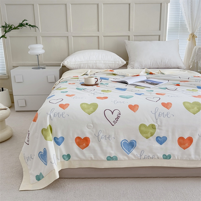 91家纺网 家纺一手货源 找家纺 青螺家纺2024新款50S天丝夏凉被 唯爱