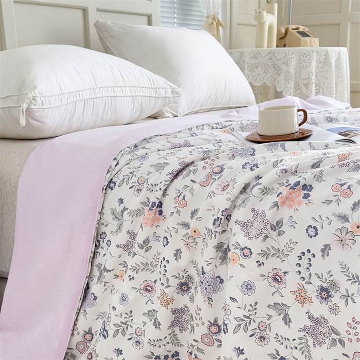 91家纺网 家纺一手货源 找家纺 青螺家纺2024新款50S天丝夏凉被 米洛-紫