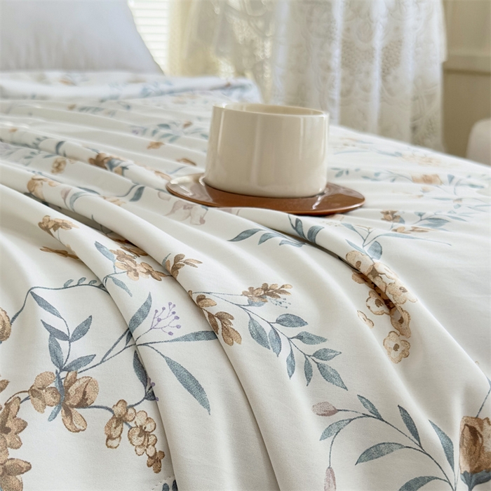 91家纺网 家纺一手货源 找家纺 青螺家纺2024新款50S天丝夏凉被 花城黄