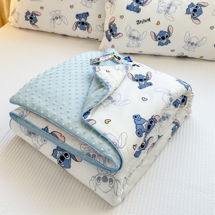木堇家居 2024新款正版迪士尼授权卡通A类针织凉豆豆印花夏被 史迪仔