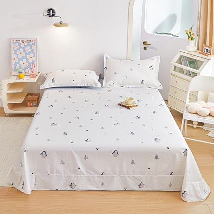 91家纺网 家纺一手货源 找家纺 （总）元元被芯 2024新款小清新全棉套件单品-单床单