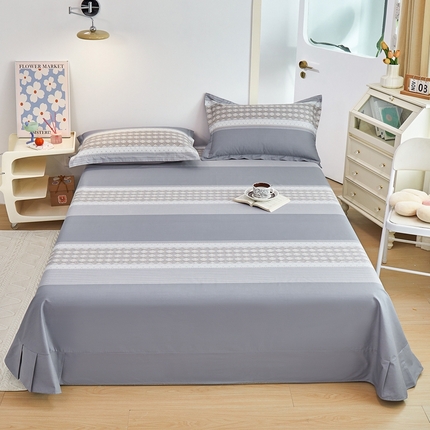 元元被芯 2024新款小清新全棉套件单品-单床单 印象都市-灰