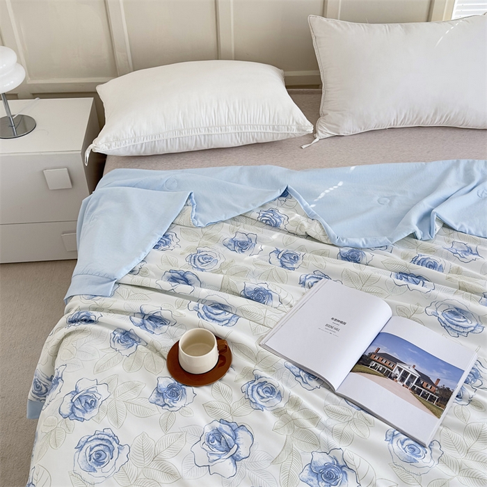 91家纺网 家纺一手货源 找家纺 青螺家纺2024新款50S天丝夏凉被 柯诺兰