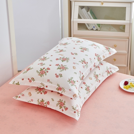 91家纺网 家纺一手货源 找家纺 元元被芯 2024新款小清新全棉套件单品-单枕套 古茗