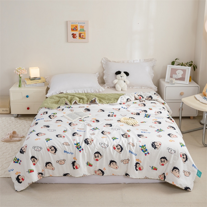 91家纺网 家纺一手货源 找家纺 （总）芯元素 2024新款A类水洗棉凉豆豆夏被