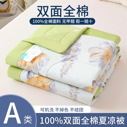 91家纺网 家纺一手货源 找家纺 （总）瑜珠 2025新款A类双面全棉印花夏被夏凉被纯棉空调被