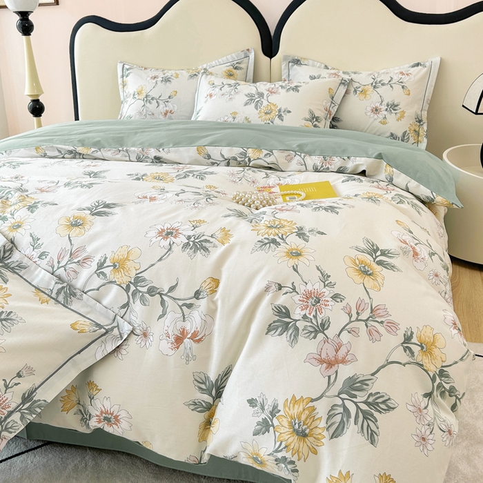 91家纺网 家纺一手货源 找家纺 橙艺家居 2024新款铂金云棉四件套 梦暖