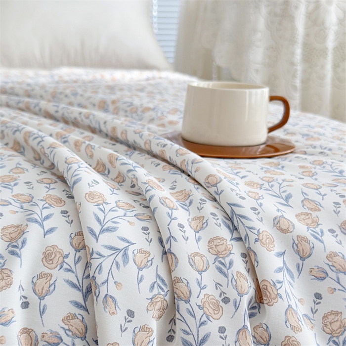 91家纺网 家纺一手货源 找家纺 青螺家纺2024新款50S天丝夏凉被 满底玫瑰