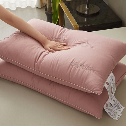 91家纺网 家纺一手货源 找家纺 （总） 2024新款A类绣花蝶恋蚕丝枕头枕芯