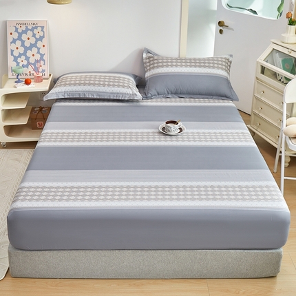 元元被芯 2024新款小清新全棉套件单品-单床笠 印象都市-灰