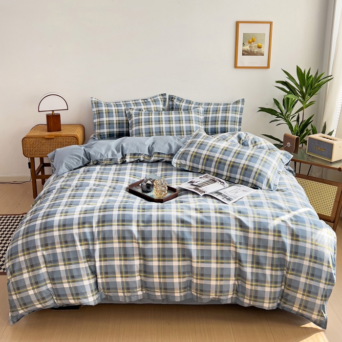 91家纺网 家纺一手货源 找家纺 赫然家纺 新款舒适柔软亲肤爆款芦荟棉四件套货源充足 兰诺希