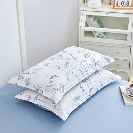 元元被芯 2024新款小清新全棉套件单品-单枕套 璀璨-兰