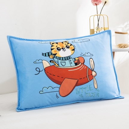 91家纺网 家纺一手货源 找家纺 （总）大黄蜂家居家纺 2025新款水晶绒卡通图案枕套-平面款水晶绒枕套