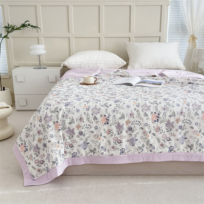 91家纺网 家纺一手货源 找家纺 青螺家纺2024新款50S天丝夏凉被 米洛-紫