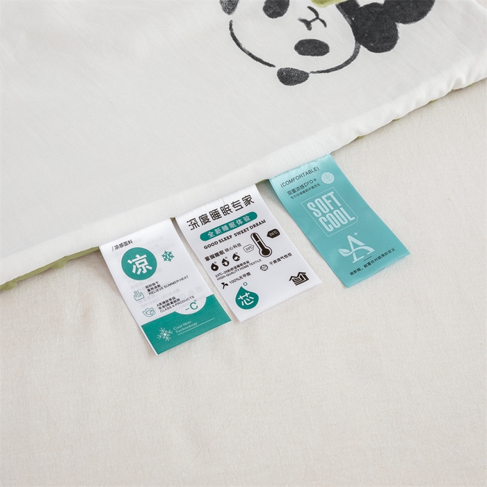 91家纺网 家纺一手货源 找家纺 芯元素 2024新款A类水洗棉凉豆豆夏被 熊猫仔仔