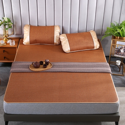 莱轩席业 2024新款双面藤席 步步高