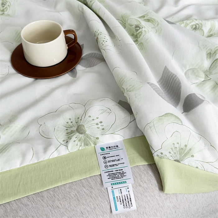 91家纺网 家纺一手货源 找家纺 青螺家纺2024新款50S天丝夏凉被 浪漫-夏绿