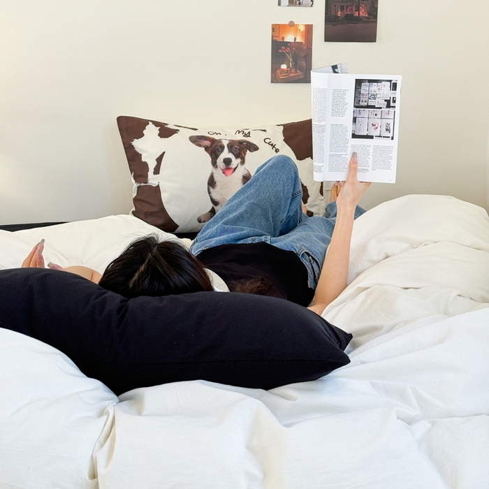 91家纺网 家纺一手货源 找家纺 艾沁家纺 2024新款ins全棉水洗棉数码印花四件套 Dog