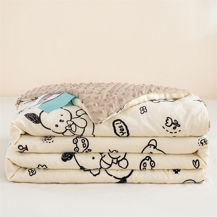 芯元素 2024新款A类水洗棉凉豆豆夏被 假期小狗