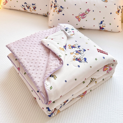 木堇家居 2024新款正版迪士尼授权卡通A类针织凉豆豆印花夏被 唐老鸭