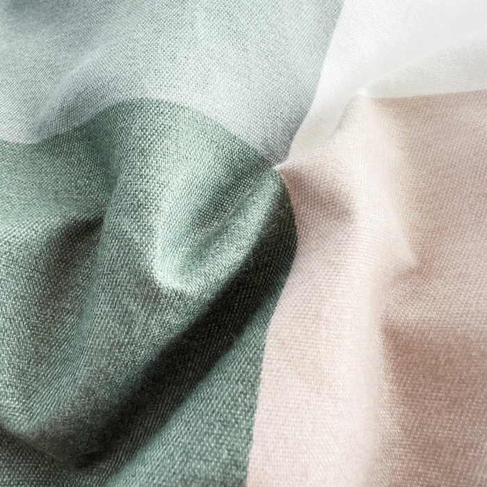 91家纺网 家纺一手货源 找家纺 赫然 130g生态长绒棉贡棉植物羊绒加厚斜纹磨毛四件套 绿大格