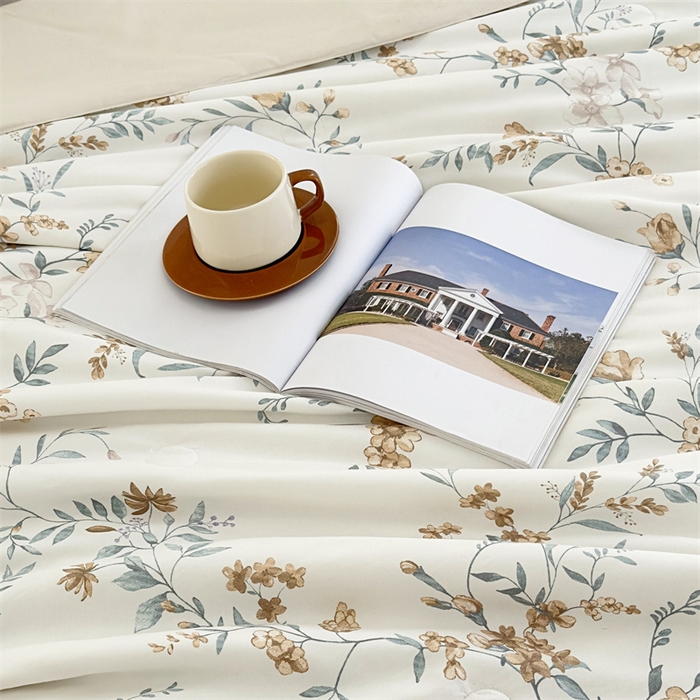 91家纺网 家纺一手货源 找家纺 青螺家纺2024新款50S天丝夏凉被 花城黄