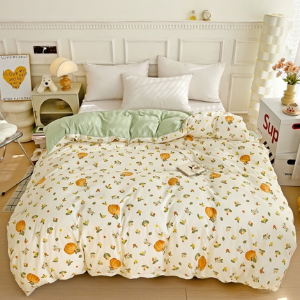 赫然 2026新款水洗双层纱单品被套 南瓜先生