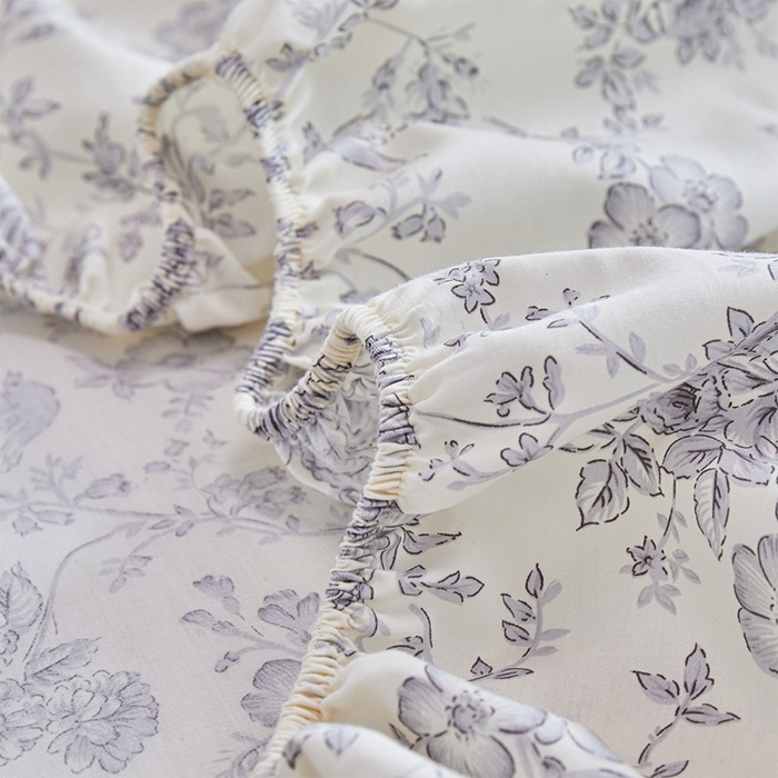 91家纺网 家纺一手货源 找家纺 元元被芯 2024新款小清新全棉套件单品-单床笠 洛莉