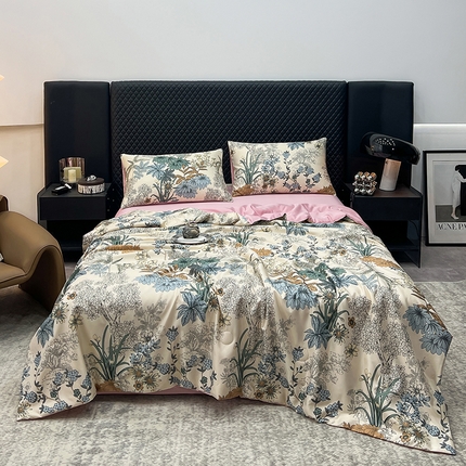 91家纺网 家纺一手货源 找家纺 （总）馨乐家纺 2025新款水洗天丝夏被四件套