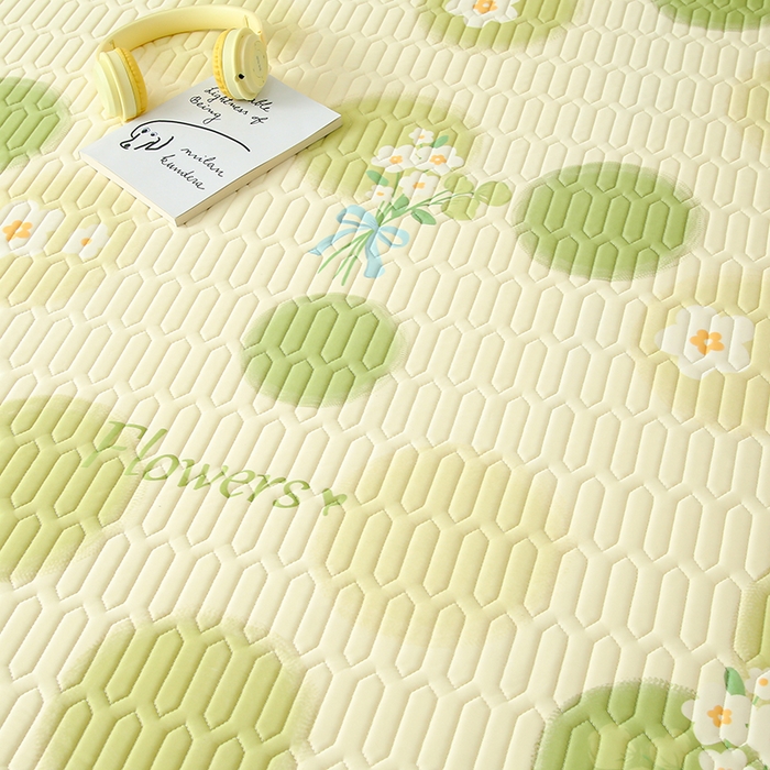 91家纺网 家纺一手货源 找家纺 伊人坊 2024新款A类凉感丝0.4乳胶床笠凉席夏被套件 春意盎然