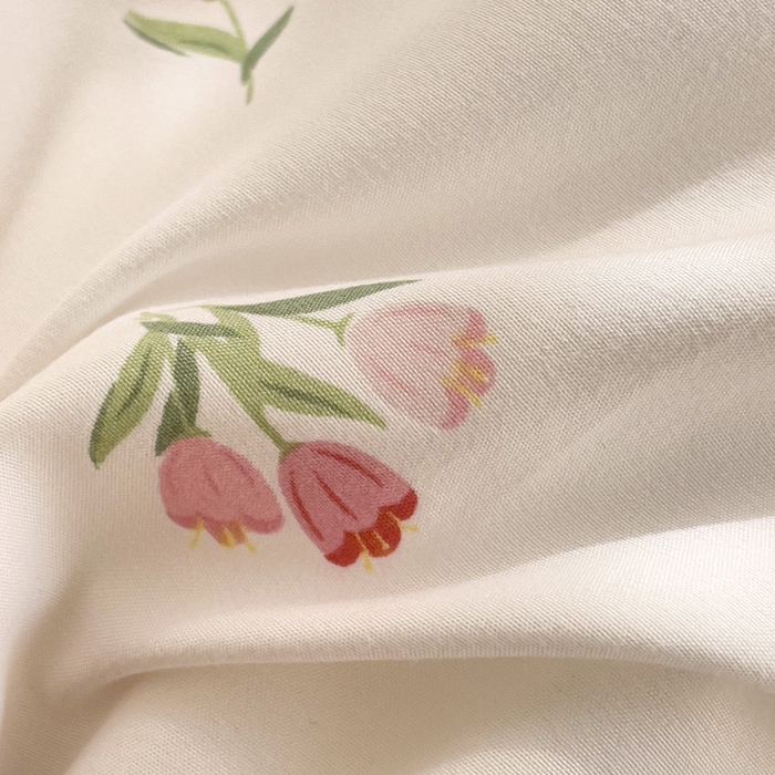 91家纺网 家纺一手货源 找家纺 赫然 2026新款A类针织水洗双层纱单枕套 郁金香