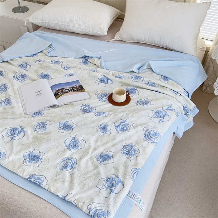 91家纺网 家纺一手货源 找家纺 青螺家纺2024新款50S天丝夏凉被 柯诺兰