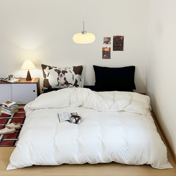 91家纺网 家纺一手货源 找家纺 （总）艾沁家纺 2024新款ins全棉水洗棉数码印花四件套