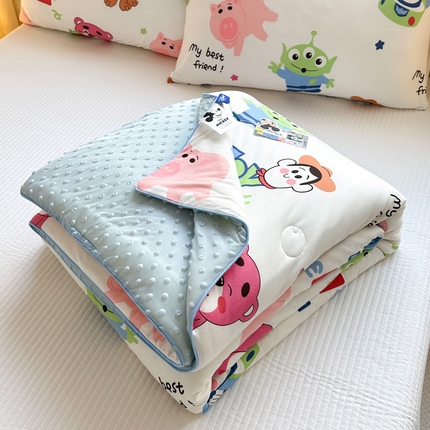 木堇家居 2024新款正版迪士尼授权卡通A类针织凉豆豆印花夏被 巴斯光年