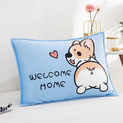 91家纺网 家纺一手货源 找家纺 （总）大黄蜂家居家纺 2025新款水晶绒卡通图案枕套-平面款水晶绒枕套