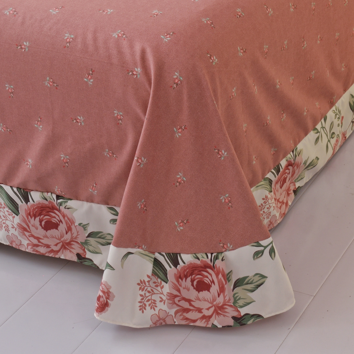 91家纺网 家纺一手货源 找家纺 （总）宅家居 2024新韩版亲肤磨毛花边小号三件套 四件套床单大荷叶边