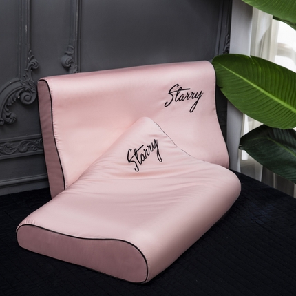 91家纺网 家纺一手货源 找家纺 大黄蜂家居家纺 2025新款60长绒棉纯棉乳胶枕套 蜜桃粉