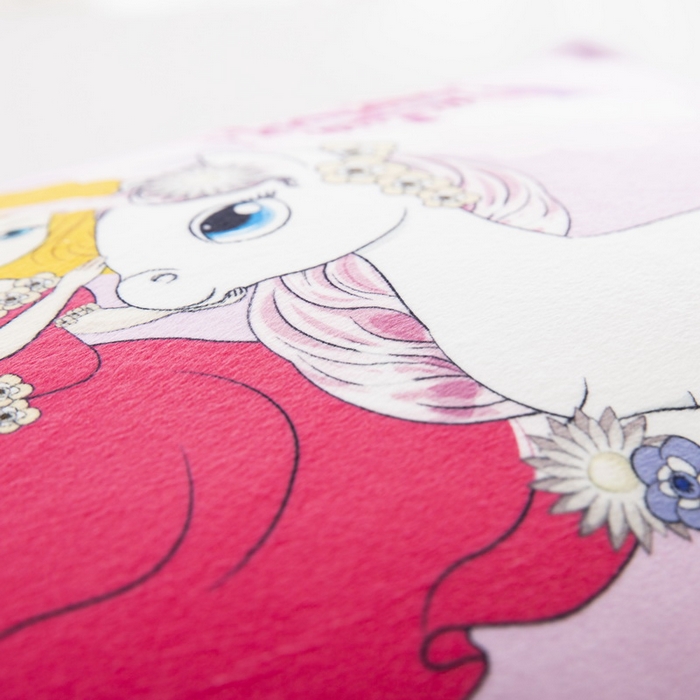 91家纺网 家纺一手货源 找家纺 大黄蜂家居家纺 2025新款水晶绒卡通图案枕套-平面款水晶绒枕套 城堡公主