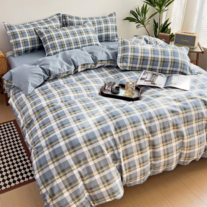 91家纺网 家纺一手货源 找家纺 赫然家纺 新款舒适柔软亲肤爆款芦荟棉四件套货源充足 兰诺希