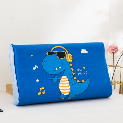 91家纺网 家纺一手货源 找家纺 大黄蜂家居家纺 2025新款水晶绒卡通图案枕套乳胶款水晶绒枕套 音乐恐龙