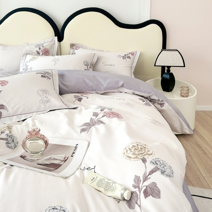 91家纺网 家纺一手货源 找家纺 橙艺家居 2024新款铂金云棉四件套 芙晚