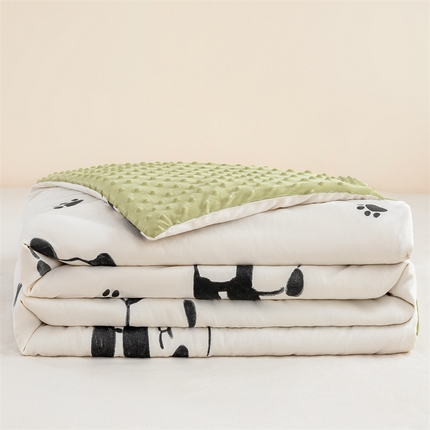 芯元素 2024新款A类水洗棉凉豆豆夏被 熊猫仔仔