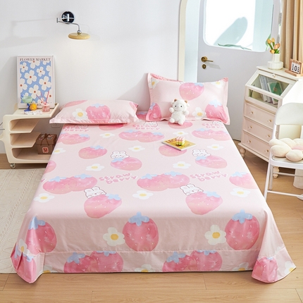 元元被芯 2024新款小清新全棉套件单品-单床单 哈尼-粉