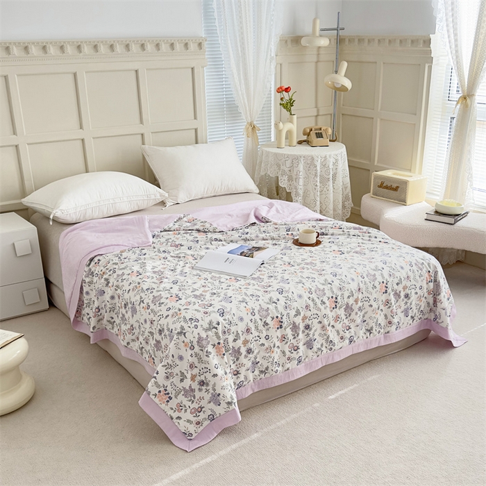 91家纺网 家纺一手货源 找家纺 青螺家纺2024新款50S天丝夏凉被 米洛-紫