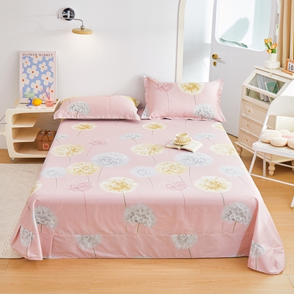 元元被芯 2024新款小清新全棉套件单品-单床单 惟妙惟肖-粉