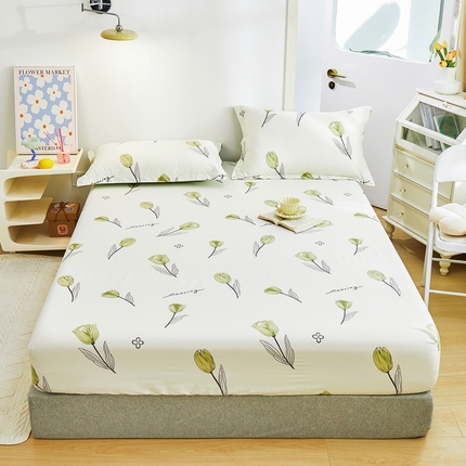 元元被芯 2024新款小清新全棉套件单品-单床笠 娇兰-绿